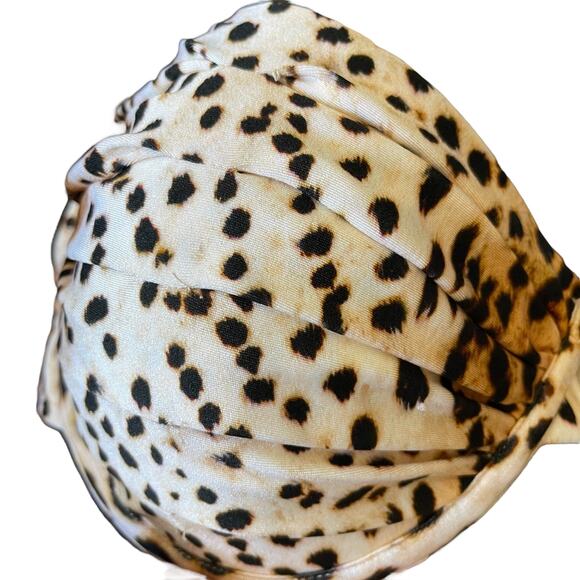 River Island Brown Leopard Print Balconette Bikini Top Size 10 - Picture 6 of 7